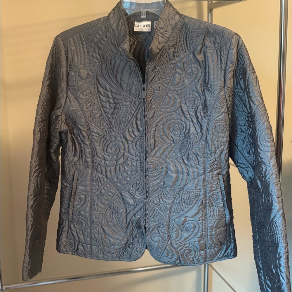 Chico's Gray Textured Women's Blazer